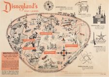 Walt Disney Signed Disneyland 1958 Program and Map Disneyana Rare Park Autograph picture