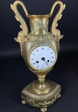 1850s French Bronze Dolphin Handled Urn Clock by Leroy 13-14 Palais Royal Paris picture