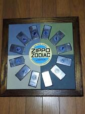 Zippo Zodiac Signs Collection Oil Lighter Set of 12 with frame vintage Japan picture