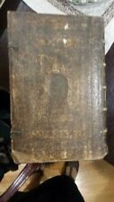 400 YEAR OLD ANTIQUE HEBREW TEHILLIM BOOK OF PSALMS WOOD COVER-RABBI SIGNED picture