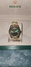 Rolex Presidential Gold Green Face Base Set Box, Watch, Clothe, Certificates picture