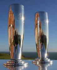 CUNARD WHITE STAR LINE RMS QUEEN MARY ERA 1ST CL PAIR OF ART DECO VASES C-1950'S picture