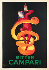 Original Alcohol Poster, Capiello, Bitter Campari, Clown, Orange Aperitif 1921 picture
