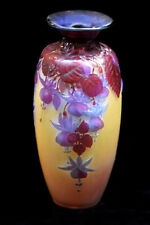 Galle Blown Glass Fuchsia Flowers Vase French picture