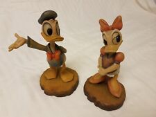 RARE ANRI Disney Donald & Daisy Duck Wood Doll 140/500 about 6