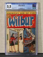 1st Archie Brand Emblem Set / Wilbur Comics #7 CGC 5.5 (1945) 🔥🔥🔥 picture