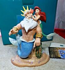 LE WDCC Ariel & King Triton Morning Daddy The Little Mermaid COA & Box Porcelain picture