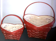Longaberger Weavers On Parade Baskets w/Protectors-Red (Please Read)-NEW picture