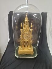 Rare Raingo Freres French Gold Cathedral Automation Mantle Clock W/Dome Silk Run picture