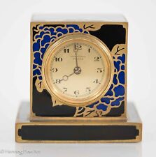 Stunning Antique French Enamel Clock Coleman Adler, New Orleans Dial Ch. Hour picture