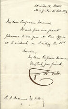 CYRUS W. FIELD - MANUSCRIPT LETTER SIGNED 10/21/1874 picture