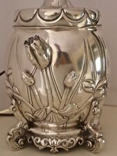 AMAZING GORHAM STERLING AESTHETIC MOVEMENT FIGURAL WATER LILY OIL LAMP 1882  picture
