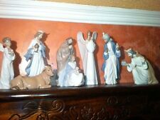 NAO: LLADRO:PORCELAIN,8 PIECE NATIVITY SET~HOLY FAMILY~3 KINGS, ANIMALS,2 ANGELS picture