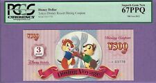 2012 500 Yen DINING COUPON Disney Dollar 67PPQ TOKYO Chip n Dale A03778 RARE HTF picture