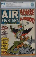 AIR FIGHTERS #5-CBCS 9.0- HIGRADE WWII COMIC 1943-SLIGHT RESTORED BEAUTY picture