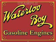 WATERLOO BOY GASOLINE ENGINES VINTAGE SIGN REMAKE BANNER GARAGE ART SIZE CHOICES picture