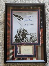 Signed Photograph Flag Raising on Iwo Jima -  Bradley Williams Lucas Wahlen  PSA picture