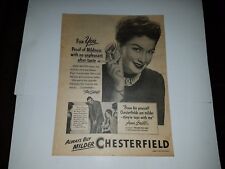 Ben Hogan Anne Baxter 1951 Chesterfield Cigarettes Huge Advertisement Ad RARE picture