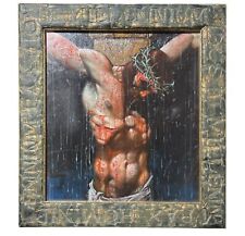 JESUS IN AGONY…. NO HOLDS BARRED By Simon Bisley Original Art Painting picture
