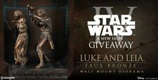 STAR WARS LUKE AND LEIA FAUX BRONZE SIDESHOW RARE ARCHIVE  DIORAMA SEALED NEW picture