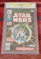 Star Wars #1 -Newstand Edition Signed: Stan Lee, Roy Thomas & Tom Palmer CGC 9.8 picture