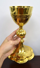Old Antique Gold Plated Chalice, Cup Sterling, Ornate Filigree (CU863) picture