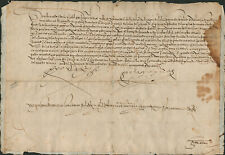 KING FERDINAND V (SPAIN) - MANUSCRIPT DOCUMENT SIGNED 5/28/1501 WITH CO-SIGNERS picture