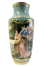 Big 19C Royal Vienna Porcelain Antique Vase Signed Wagner picture