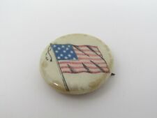 Antique Vintage American Flag Pin Button by Torsch & Franz Badge Co Baltimore  picture