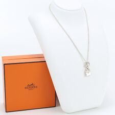 Used Hermes Amulet Birkin Necklace Silver 925 Brand Rank A Us-2 Women'S picture
