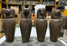 UNIQUE Canopic Jars Made Of Granite Of Ancient Egyptian Pharaonic Antiques BC picture