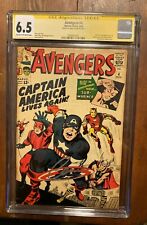 Avengers #4 CGC 6.5 SS Signed by Chris Evans, First SA Captain America picture