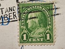 BEN FRANKLIN VINTAGE ONE CENT STAMP EXTREMELY RARE WITH POST CARD SAN FRANCISCO  picture