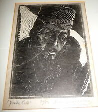 Yoshe Kalb Woodcut SIGNED Ltd Edition Natol Sussanne Circa 1932-3  Judaica Art picture
