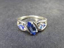 Blue Tanzanite Sterling Silver Ring From Tanzania - 2.26 Grams - Size 6.25 picture