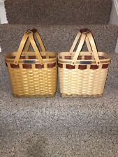 Longaberger VIP Very Rare Basket With Leather Trim Retired Consultant Selling picture