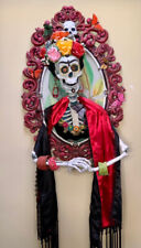 Katherine's Collection Day of Dead Frida Khalo Skull Portrait Wall Mount 3D -35