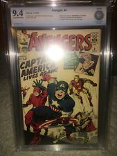 Avengers #4 CBCS 9.4 Marvel 1964 1st Captain America S.A. With CGC mylar K8 cm picture