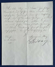 KING LUDWIG II OF BAVARIA - personal letter & certificate of appointment 1872 picture
