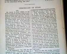 Rare MORMONS PRESS Mormonism YMMIA Salt Lake City Utah LDS Church 1881 Newspaper picture