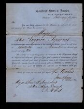 Confederate Military Appointment Samuel Saunders to Major 42nd Virginia Infantry picture