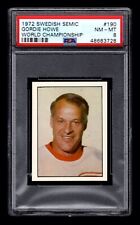 PSA 8 GORDIE HOWE 1972 Swedish Semic Card #190 PERFECTLY CENTERED picture