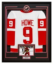 Gordie Howe Signed Detroit Red Wings 36x44 Jersey Frame picture