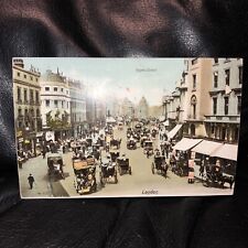 London, Regent Street, Fielder & Henderson Vintage Hand Colored Postcard picture