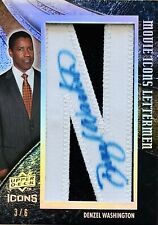 autograph auto signed trading card Denzel Washington upper deck 3/6 rare SSP picture