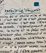 Jean PAULHAN - beautiful set evoking Antonin Artaud [c.1950] picture