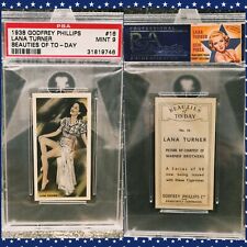 1938 Godfrey Phillips Beauties Lana Turner RC Movie Film Star Card PSA 9 Top Pop picture