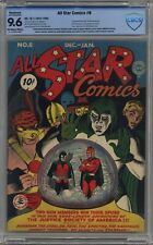 ALL STAR COMICS #8 CBCS 9.6 RESTORED 1ST APP.  WONDER WOMAN OW-WHT PAGES DC 1942 picture