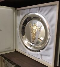 Franklin Mint 1973 Easter Plate Solid Silver The Resurrection  Of Jesus Christ picture