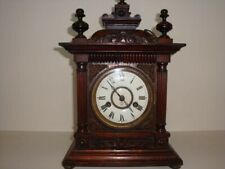 Circa 1938 Antique Teak Wood Chiming German Clock In Excellent Working Order picture